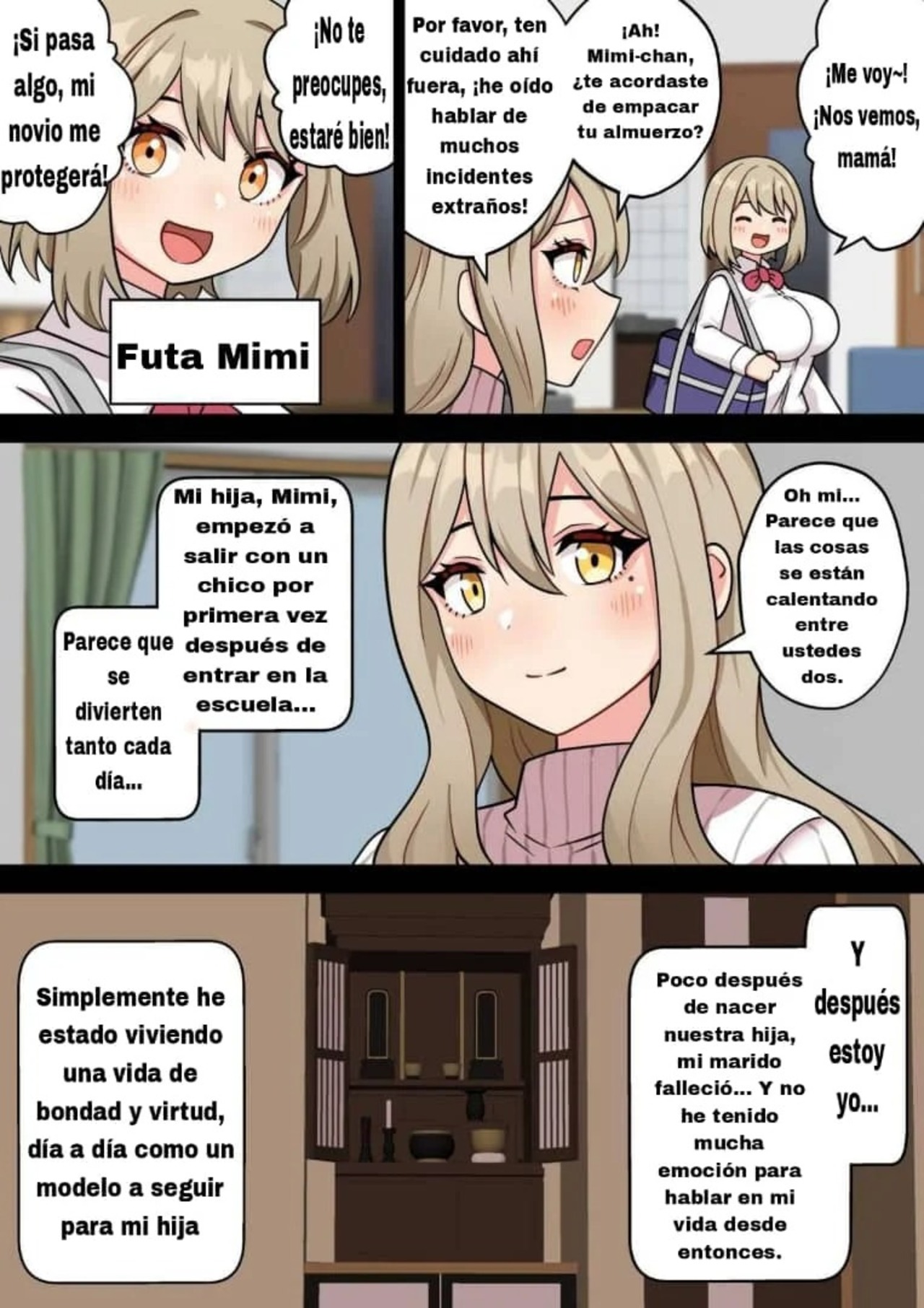 Futanari Miboujin ga Joshikou no Tsuugakuro Chinpo Toorima ni Naru Hanashi page 4 full