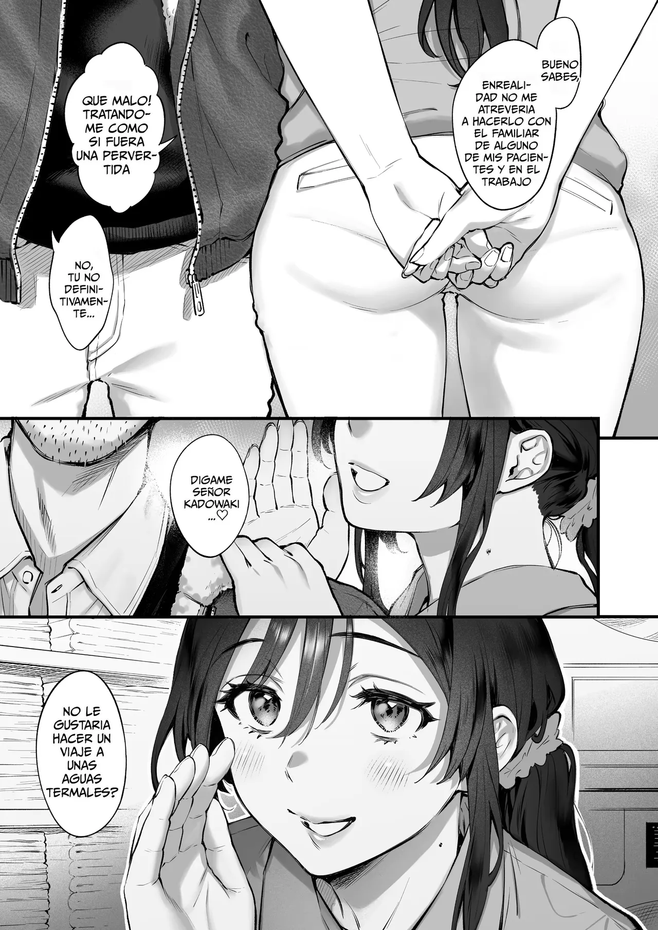 Shikatte Yurushite Atama o Nadete ~Bakunyuu Seiso na Kaigoshi ga Oji-san Daisuki na Riyuu~｜Regáñale, Perdónala y Acaricia su Cabeza ~La Razón por la que La Cuidadora Voluptuosa y Pulcra Ama a los Hombres Mayores~ page 8 full