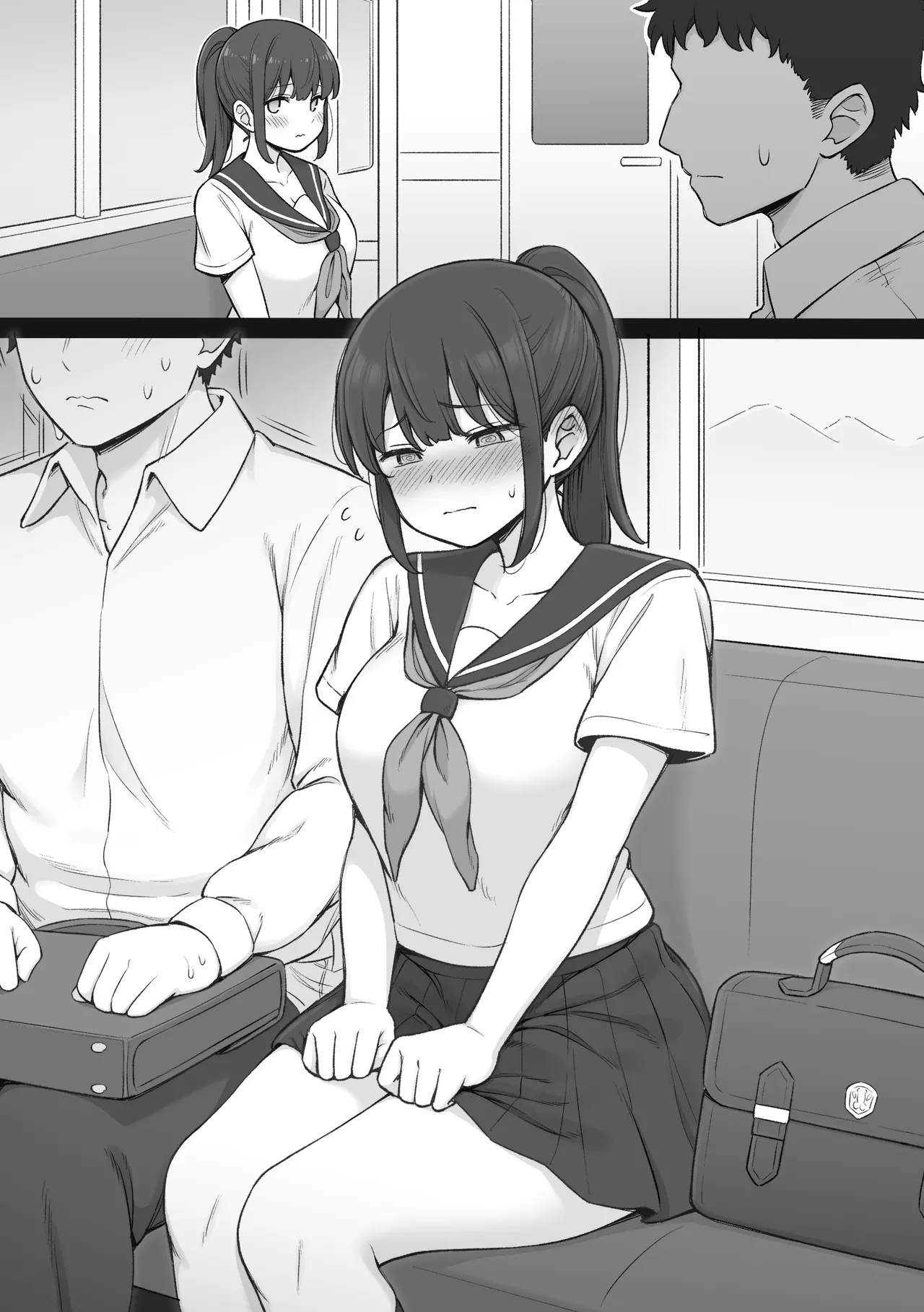 毎朝2人きりになる田舎の電車 page 5 full