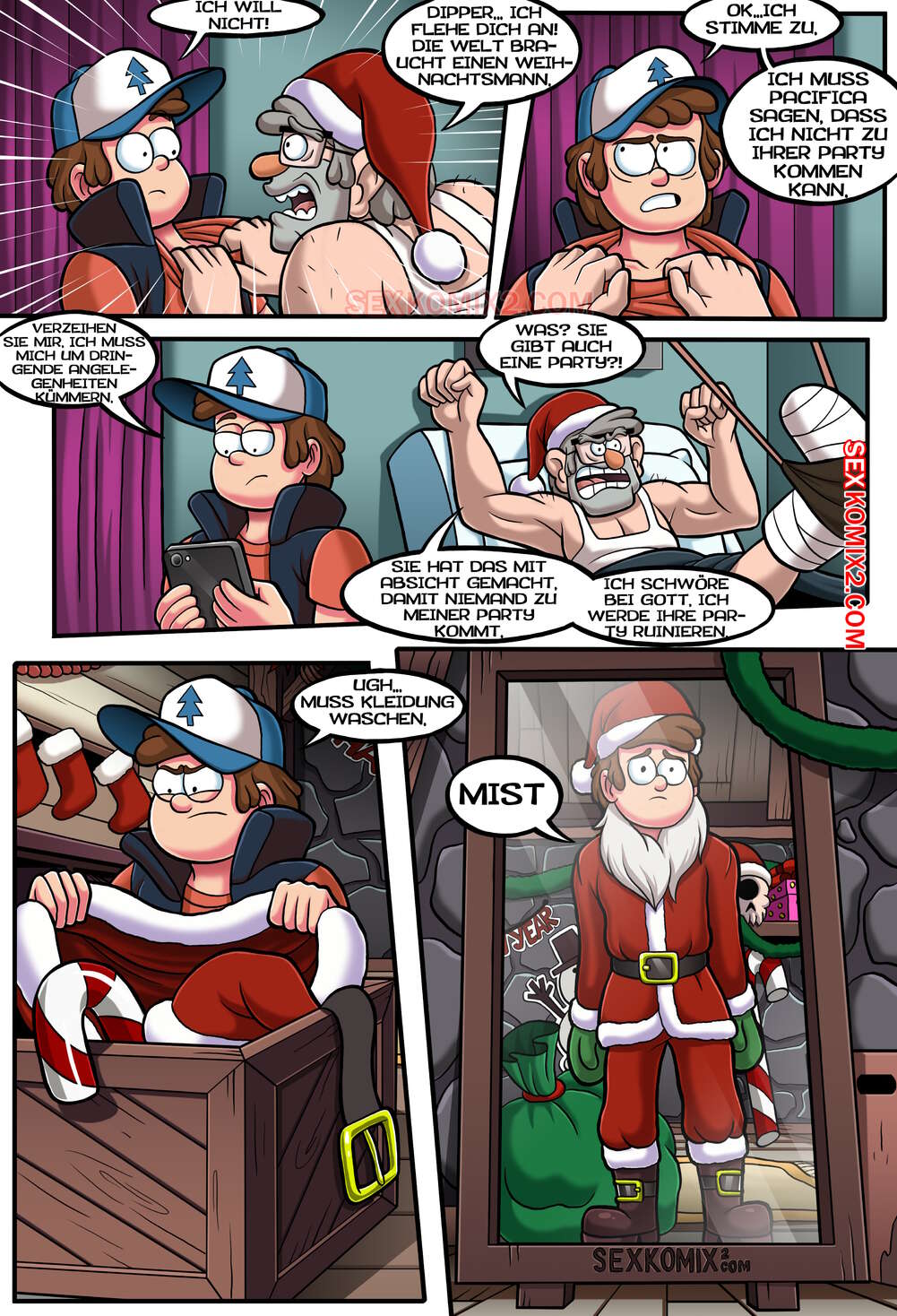Gravity Falls. Silvesterparty und ein großer rosa Bär. von sexkomix2.com page 7 full