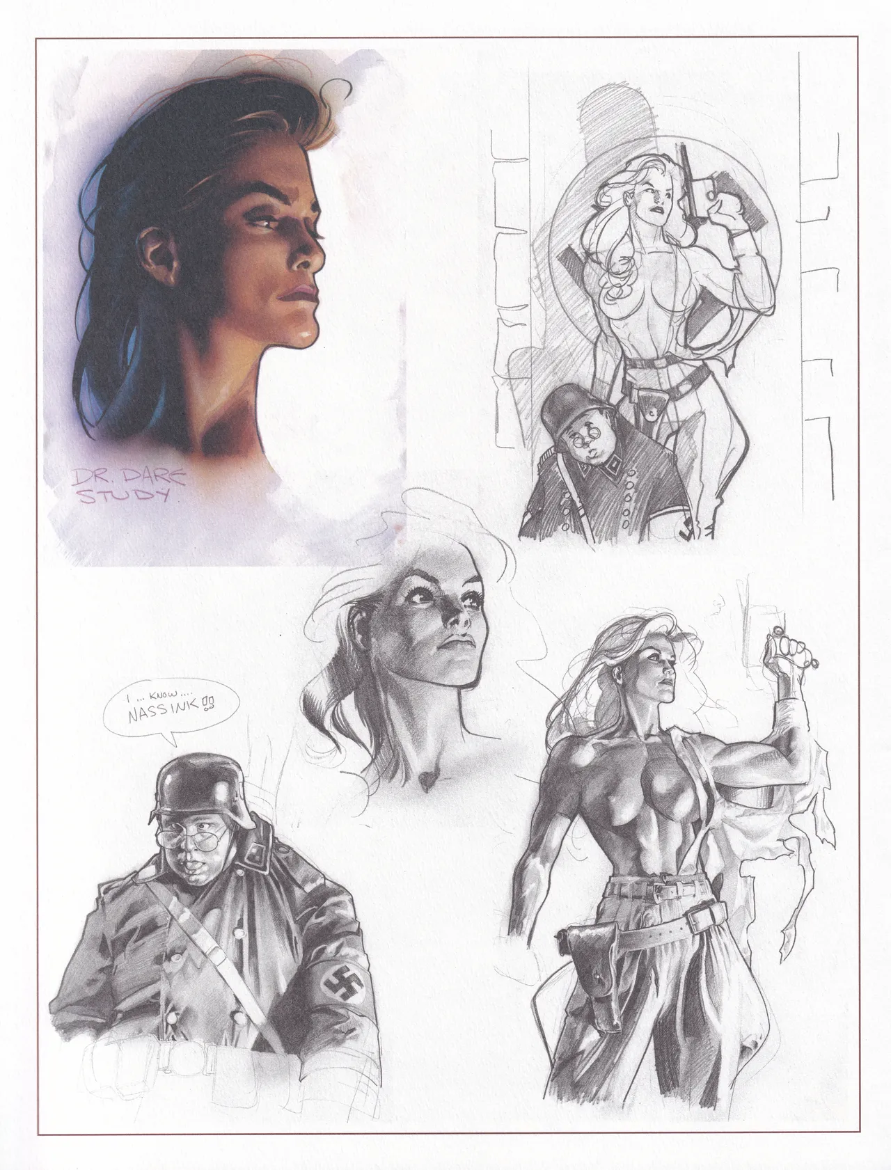 Adam Hughes 2007 Sketchbook page 4 full