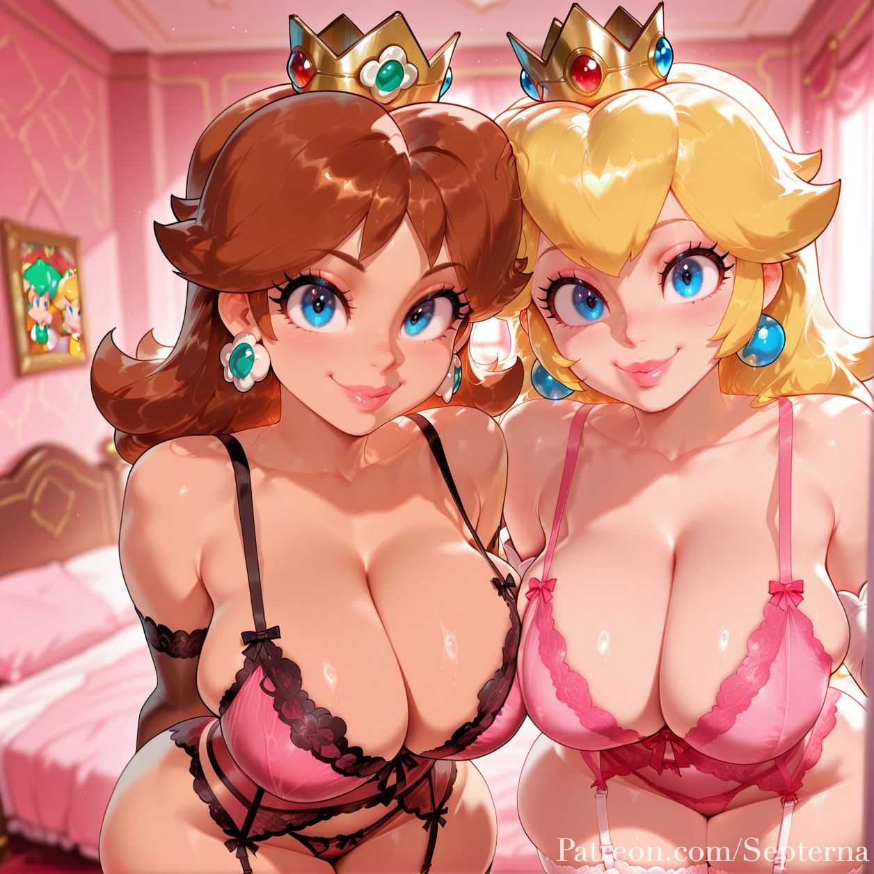Peach x Daisy septerna ai generated page 1 full