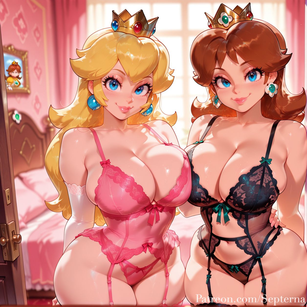 Peach x Daisy septerna ai generated page 2 full