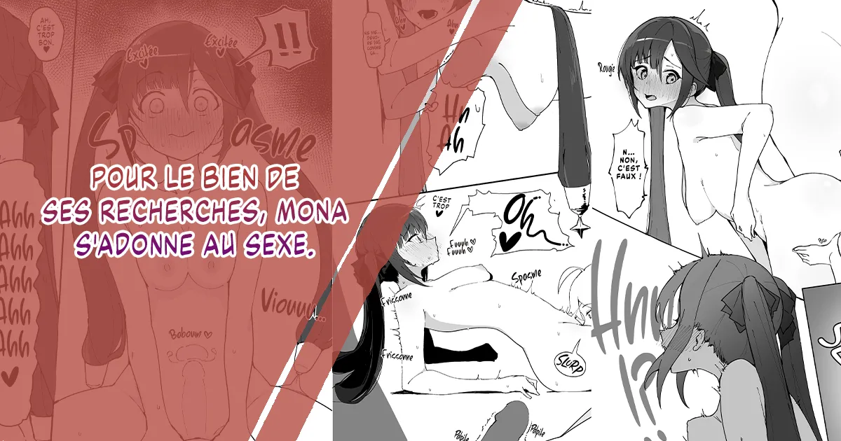 Comiket-you Doujinshi ni Ireru Mona no Ecchi na Manga | Pour le bien de ses recherches, Mona s'adonne au sexe page 1 full