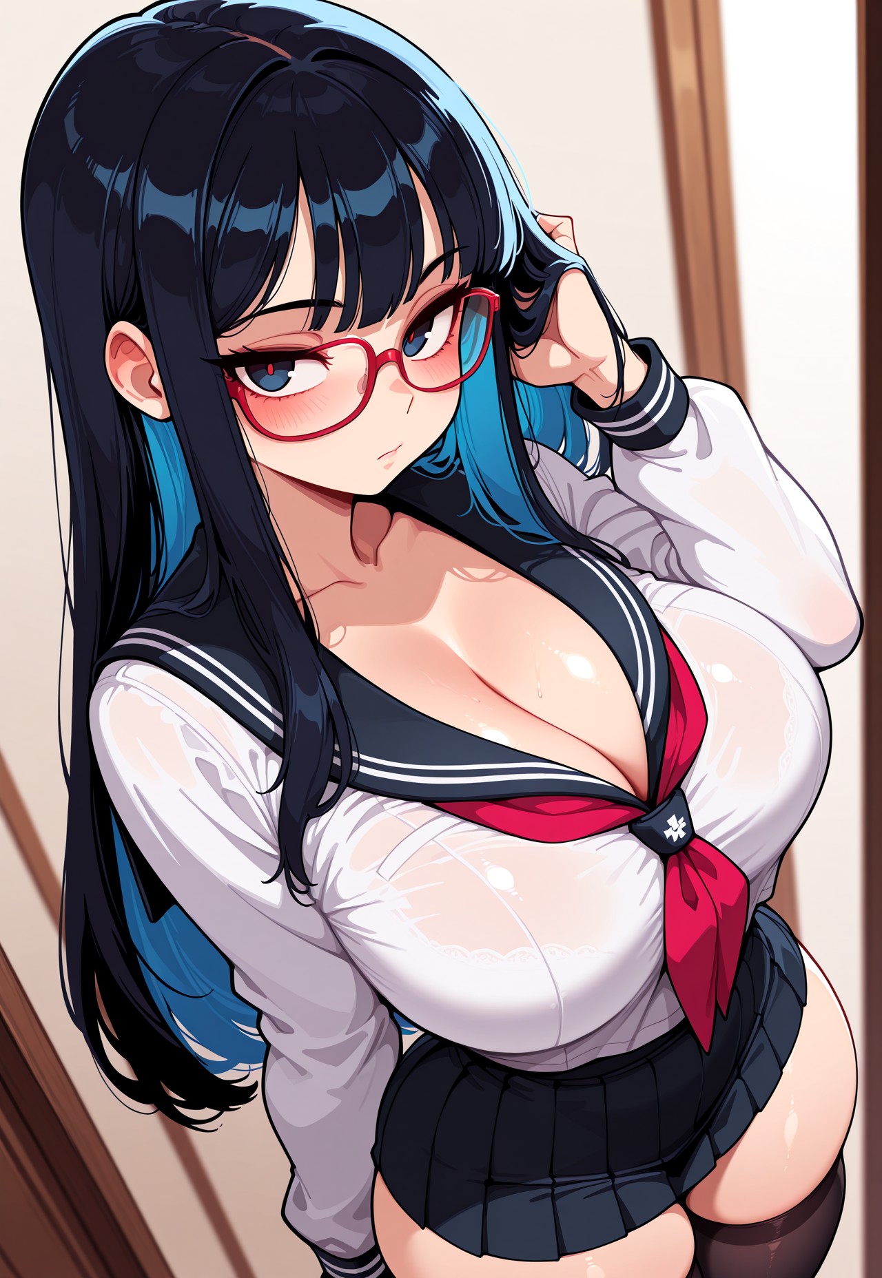 ClassRep 'HELPS YOU STUDY' ON HER KNEES page 1 full