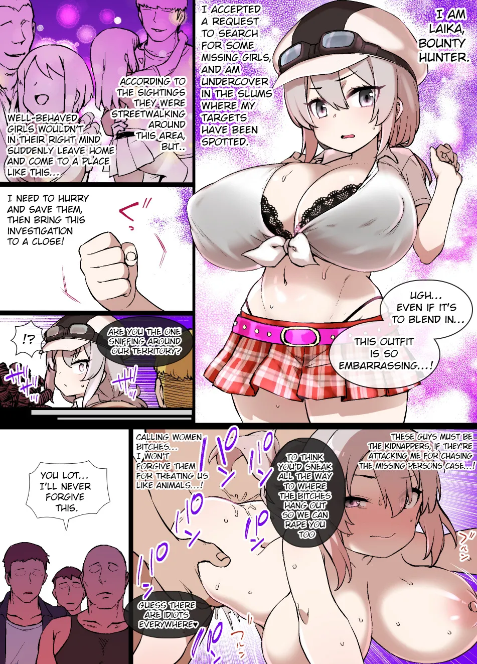 The Captured Hunter Reduced to a Prostitute | Torawareta hantaa ha shoufu ni ochiru page 1 full