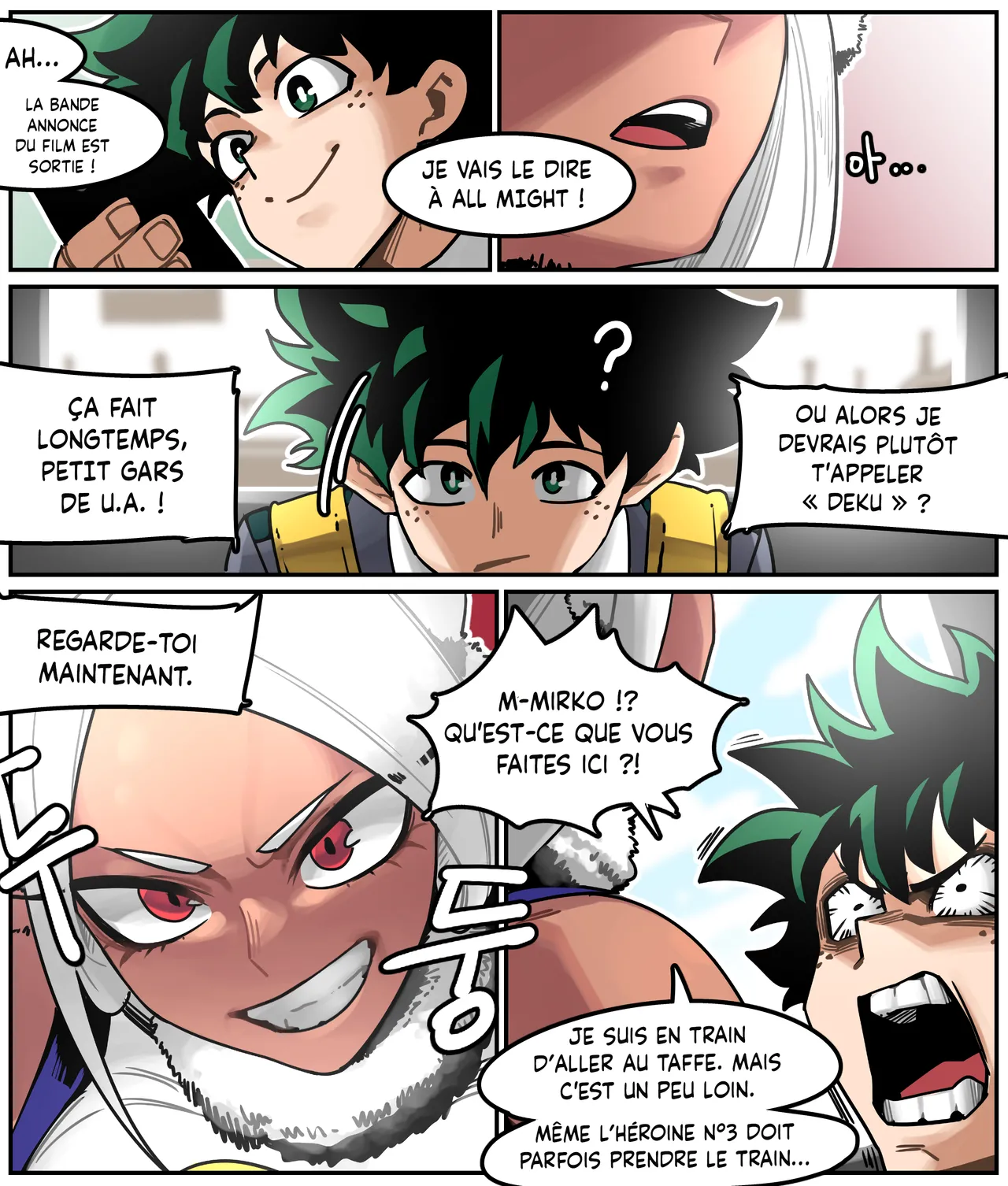 Deku Rencontre Mirko dans un Train et la Baise page 1 full