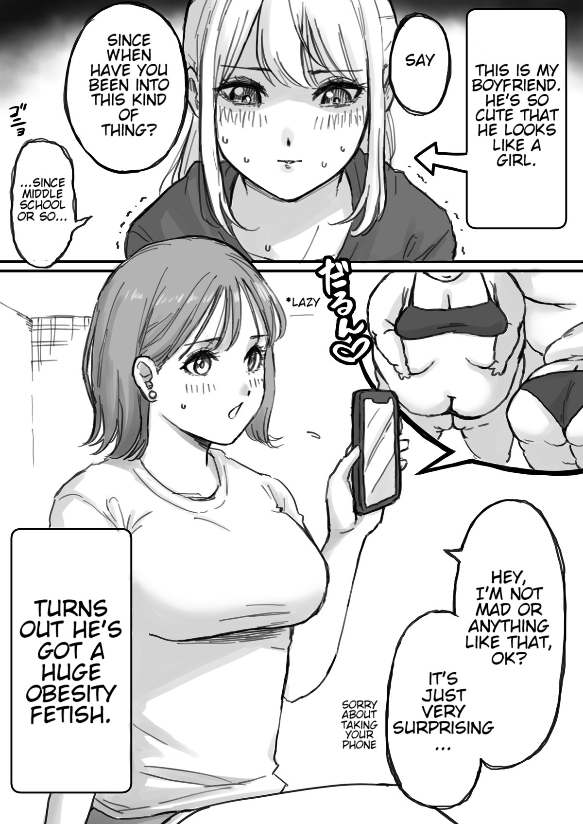 My boyfriend  had a fetish for excess fat page 1 full