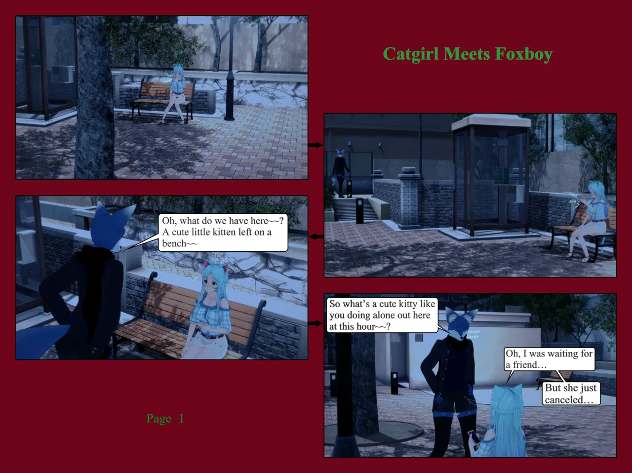 Catgirl Meats Foxboy page 1 full