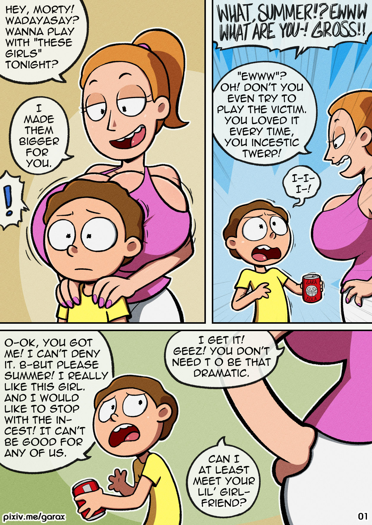 Incest and Morty page 1 full