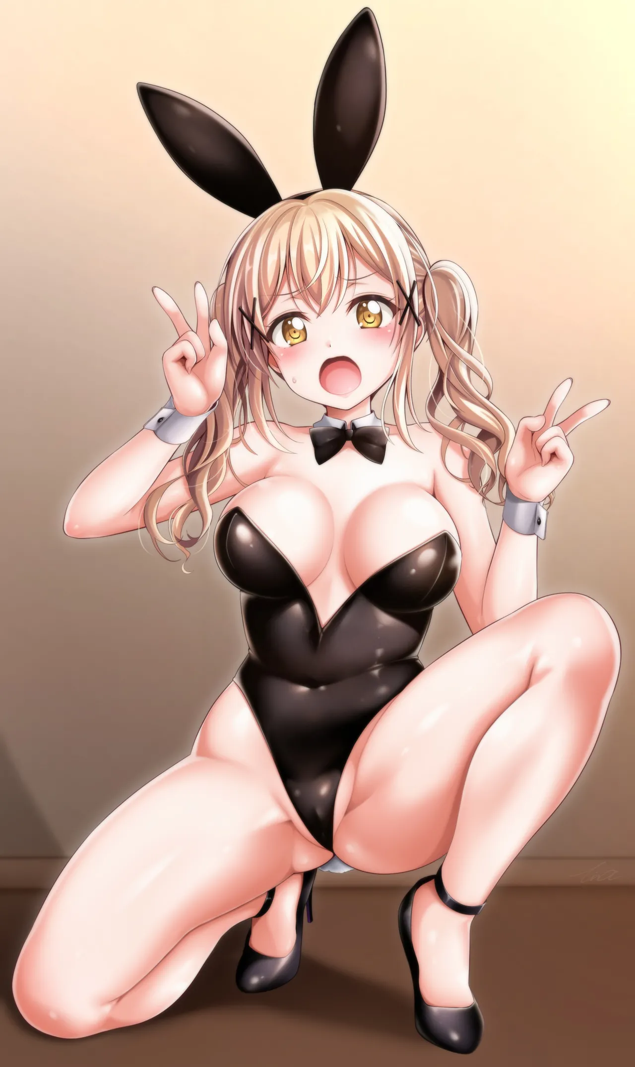バンドリ 市ヶ谷有咲 ムチムチダブルピース バニーガール page 2 full