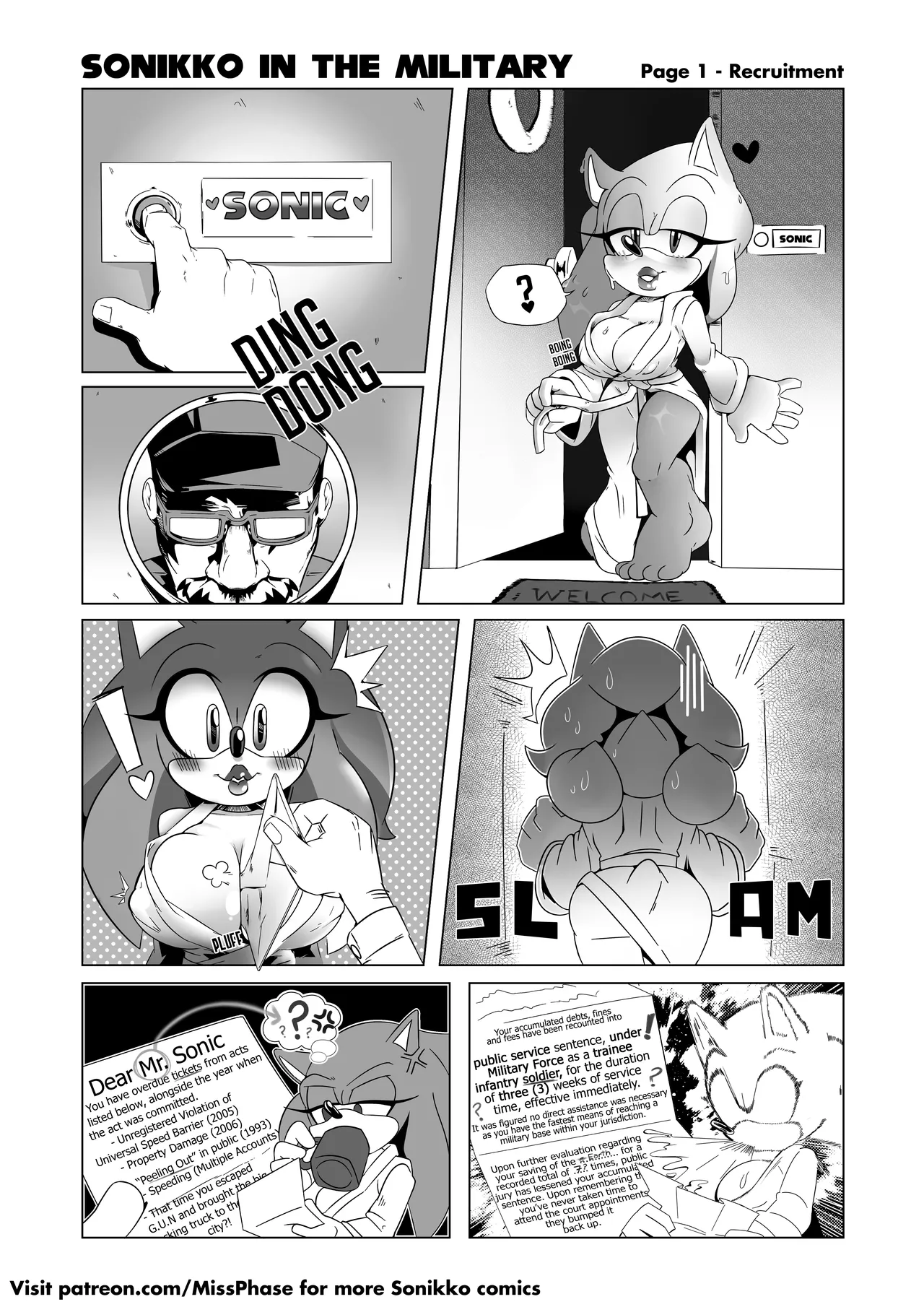 Sonikko in the Military page 1 full