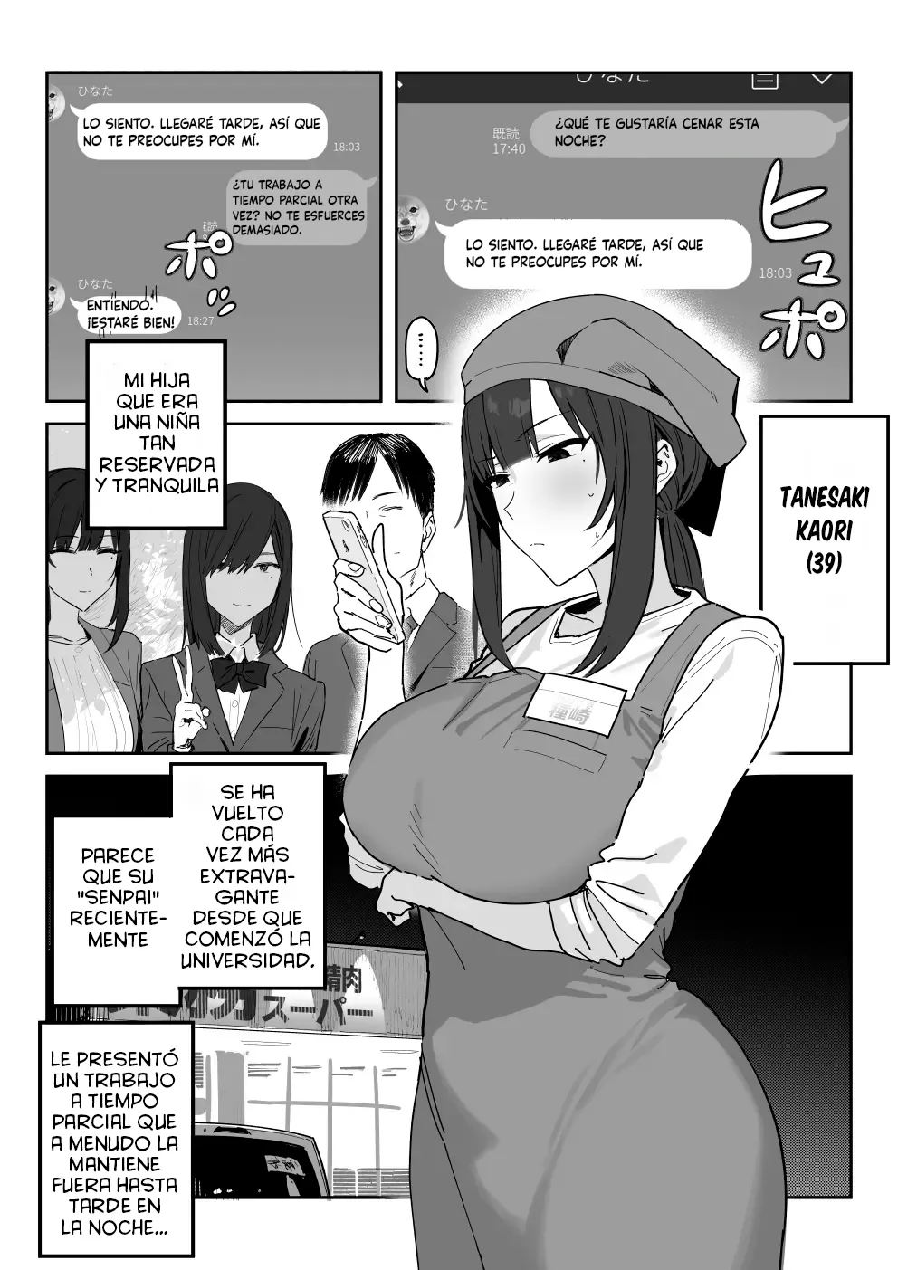 Tanesaki Kaori , Musume no Kawari ni Doujin AV Debut | Takesaki Kaori  Hace su Debut en un Doujin AV en Lugar de su Hija page 3 full