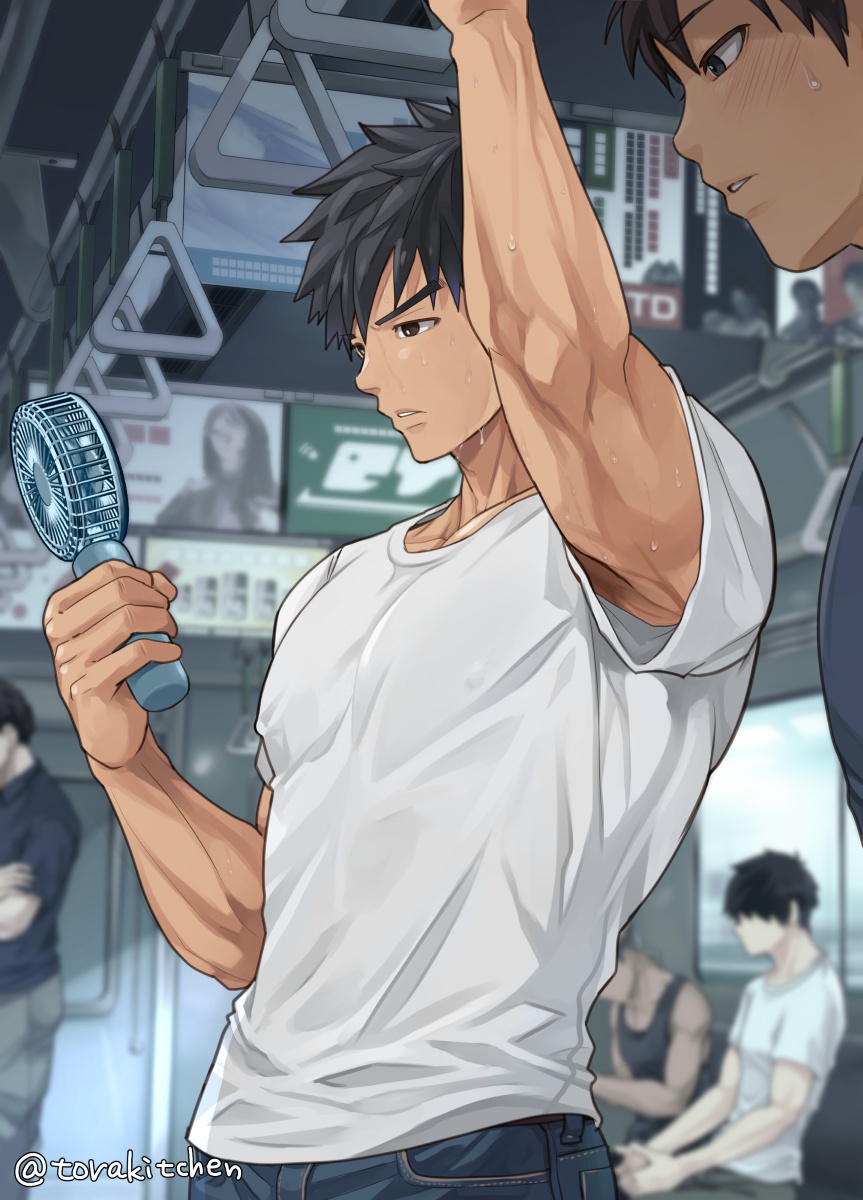 電車で腋チラ page 1 full