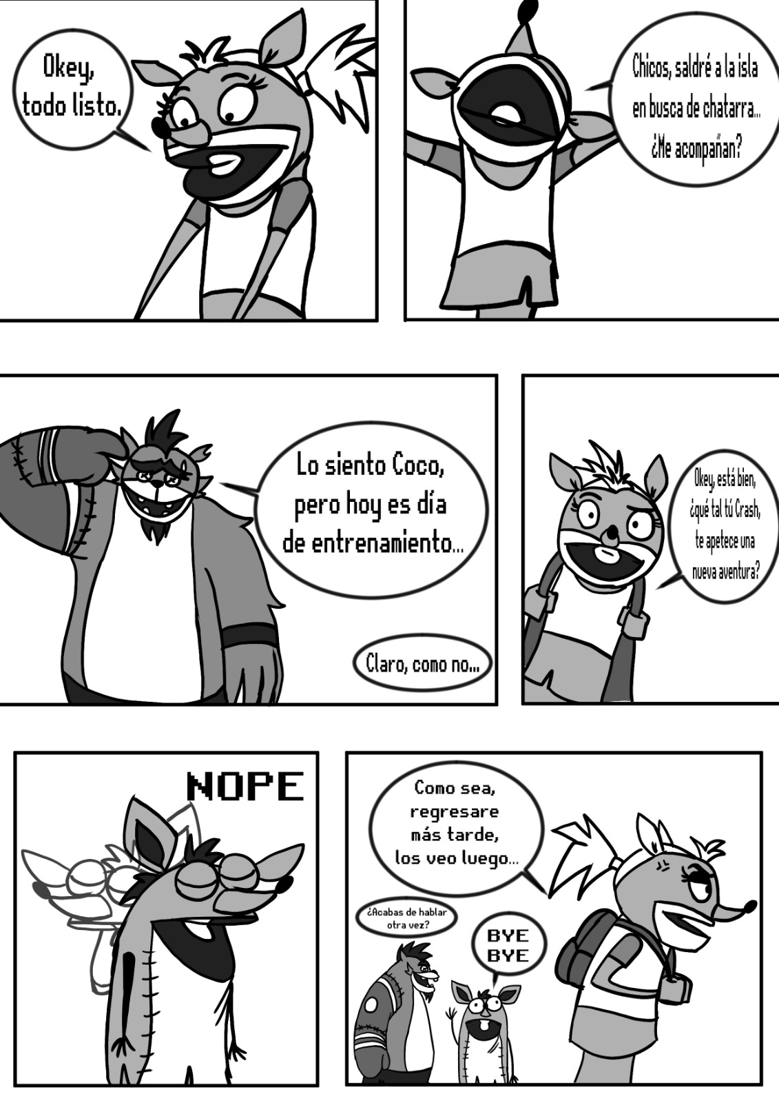 Coco Bandicoot in "Nina's Punishment" page 4 full