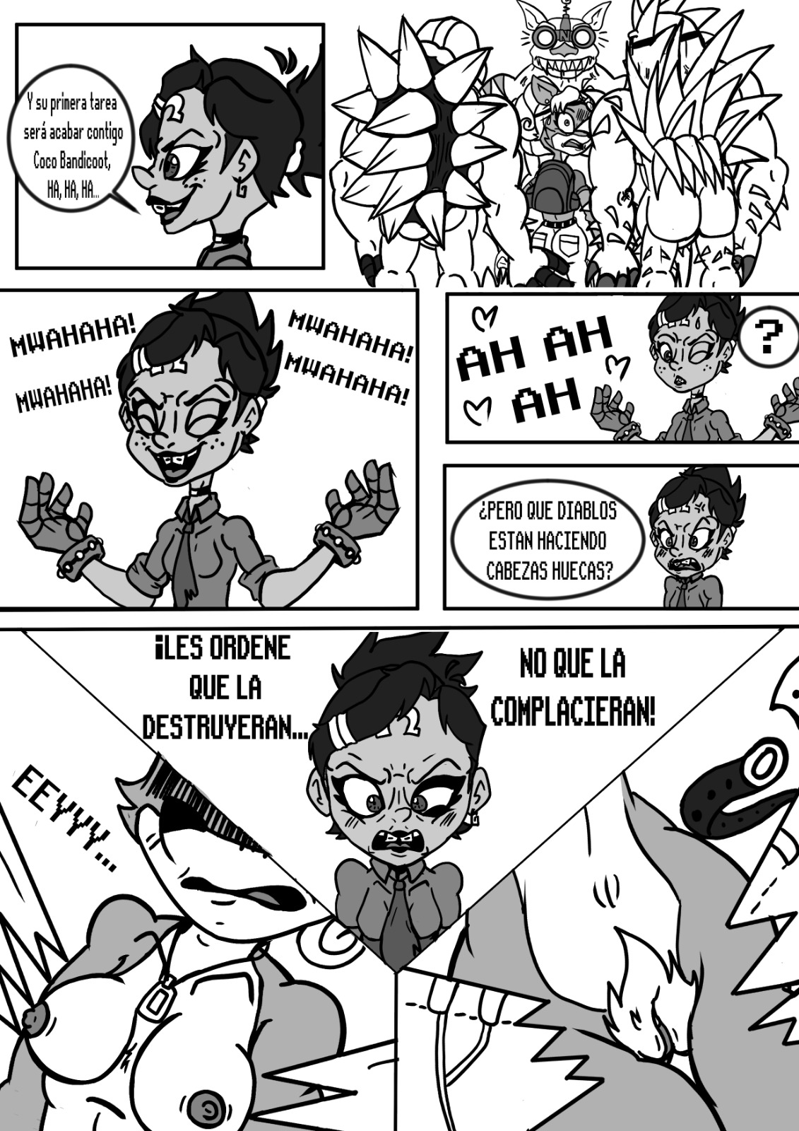 Coco Bandicoot in "Nina's Punishment" page 7 full