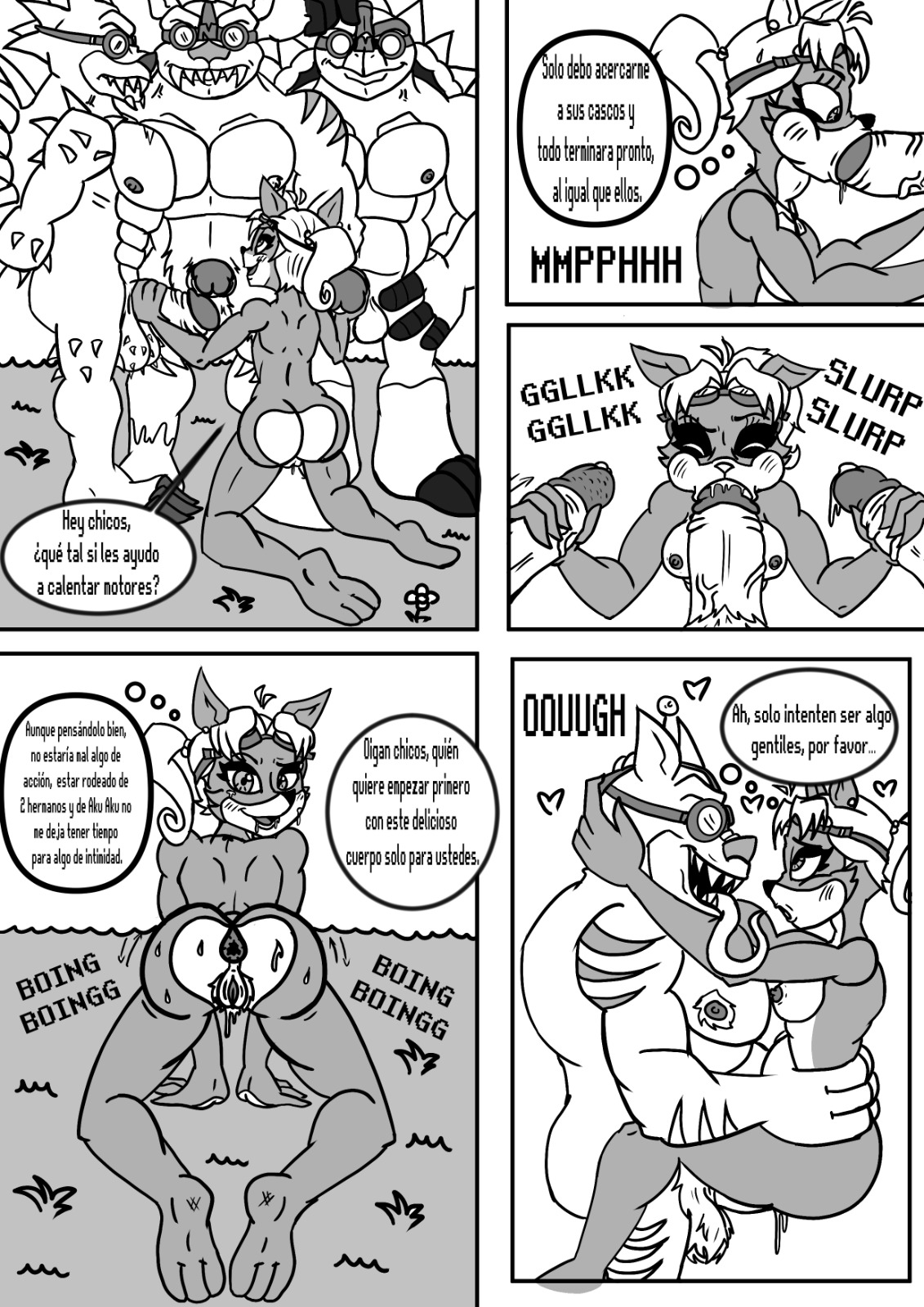 Coco Bandicoot in "Nina's Punishment" page 9 full