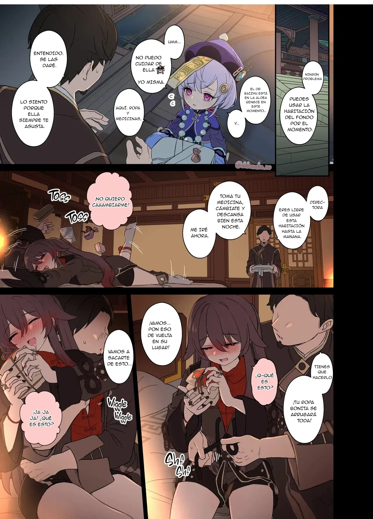 Hu Tao ni Warui Koto o Suru no Hanashi ｜Hu Tao Tiene Una Muy Mala Noche page 6 full