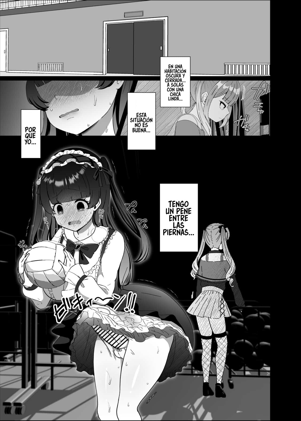 Futanari Lolita vs Jiraikei Mesugaki 〜Kiyowa na Futanari Joshi wo Odoshita hazu ga Gyaku ni Okasare chatta!〜｜Lolita Futanari vs Chica Malcriada 〜¡Creí Haber Intimidado a una Tímida Futanari, pero Terminó Violándome!〜 page 2 full