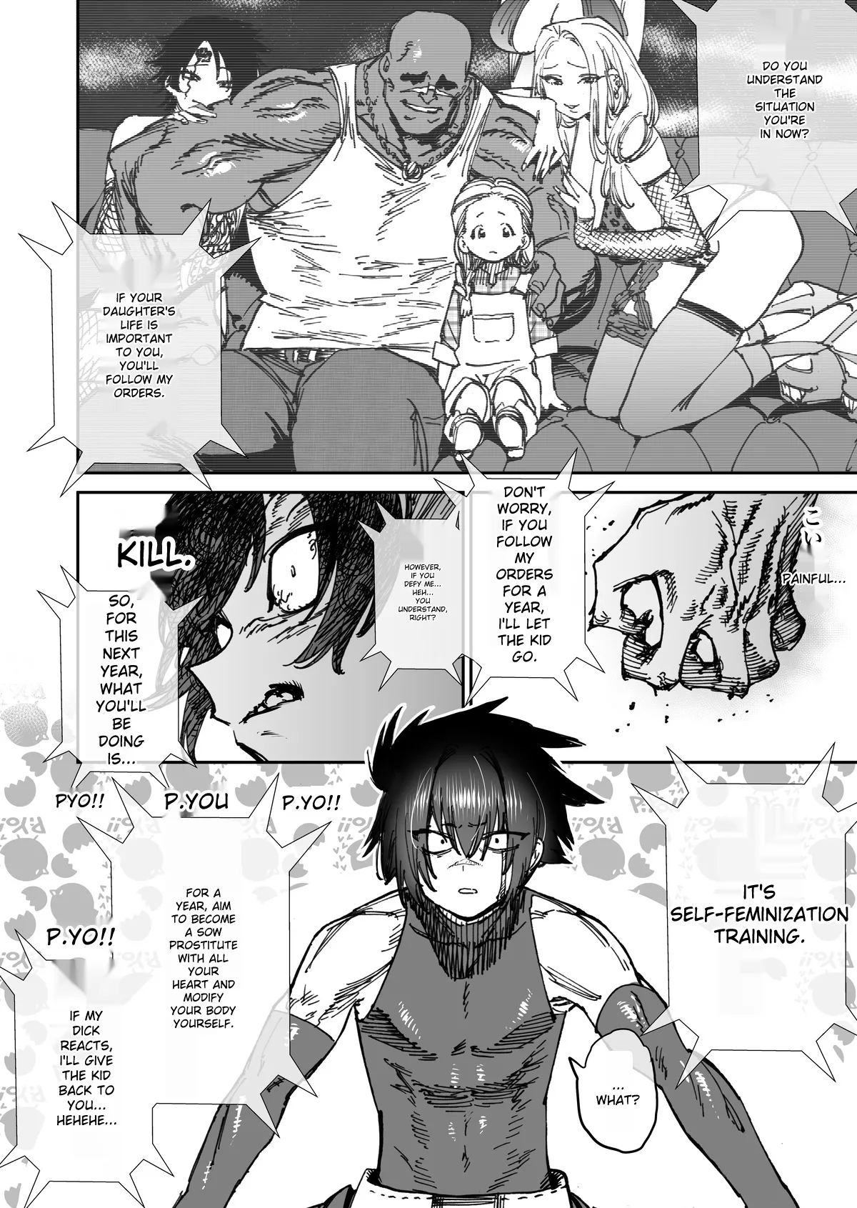 "The Strongest Assassin's self-feminization into a fallen shemale" 1-11 page 2 full