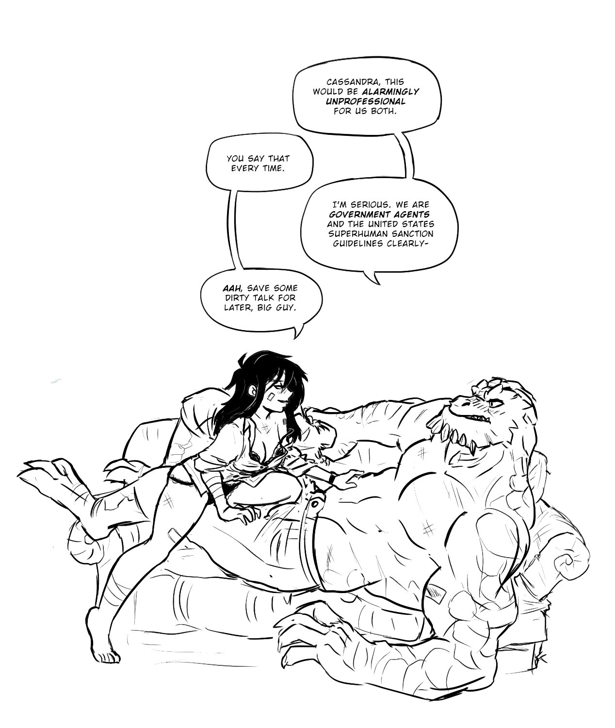Xenobiology Research Lab: Cassandra & Solomon OC page 1 full