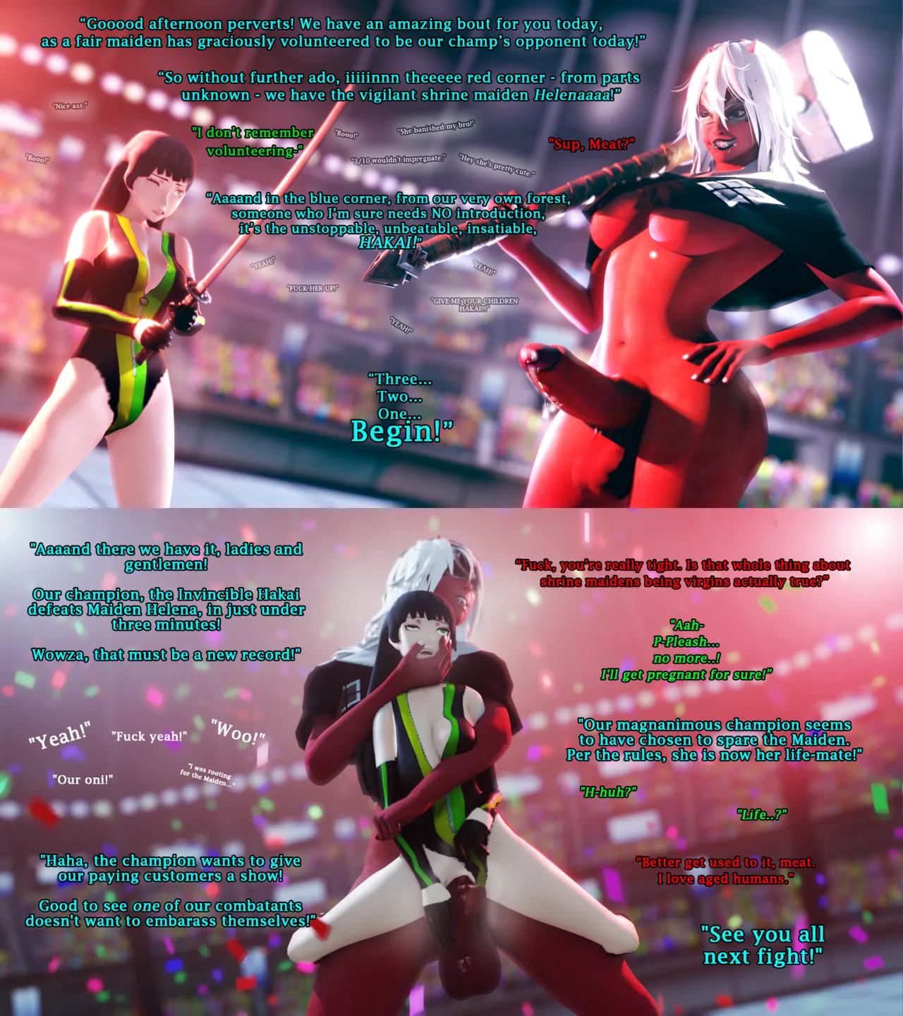 Helena Knight  Various Artists: Boxman / InkerAnon / TheHGuyH / NaughtRot / TapLewds / Kilprel's Hypnotic Pixels / MajiNSFW / ihsnet / PinkSeito page 1 full