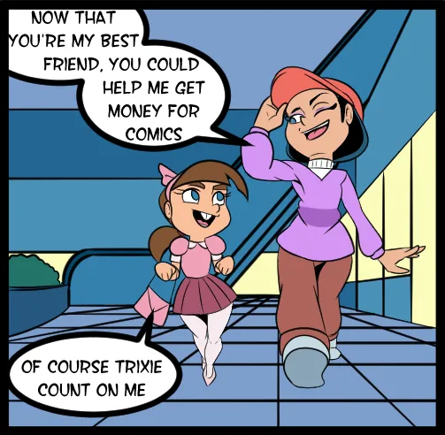 Money for Comics / Comics for Friendship / Friendship for Cherry / Cherry for Time / Time for Not going back / Going back to the begining / The begining no more page 1 full