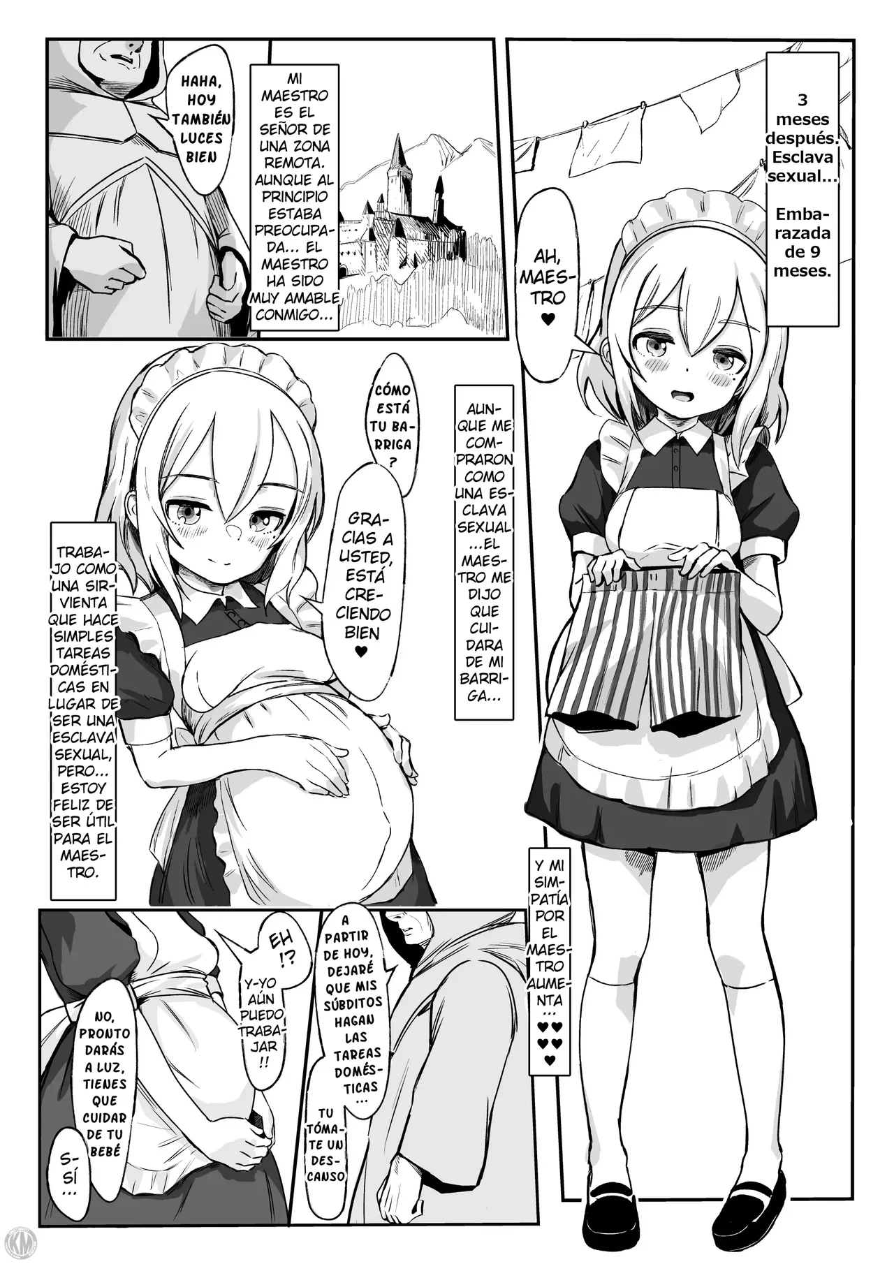Hirowareta Botebara Onnanoko to Sex no Choppiri Hageshii Goshujin-sama｜Un Poco de Sexo Intenso Entre una Chica Embarazada Comprada y su Amo page 4 full