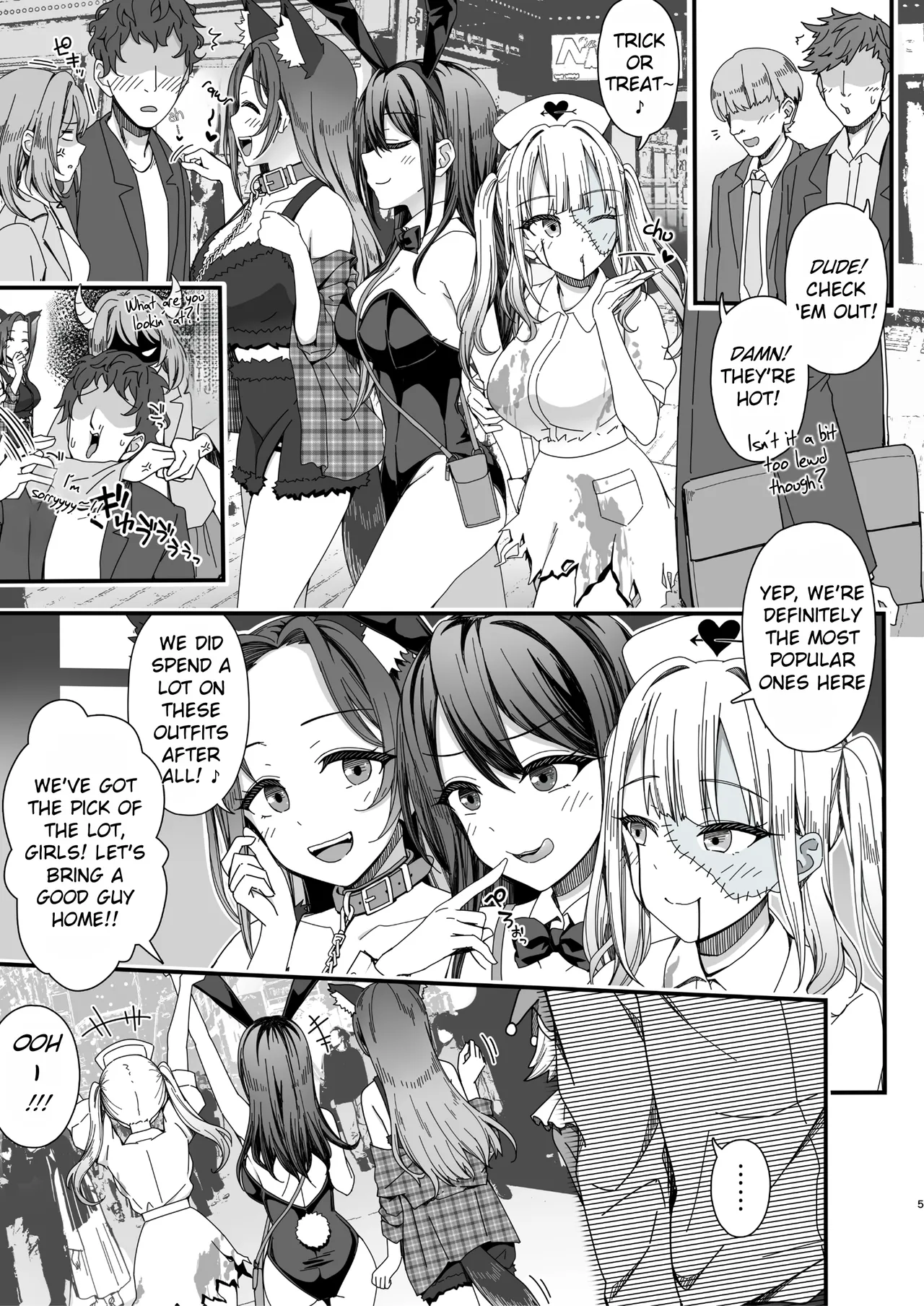 Halloween de Ukareta Gal-tachi ni Saimin Seisai o!! | Hypnotism punishment for the girls having fun on Halloween!! page 5 full